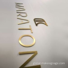 Custom Brushed Metal Signs Plating Laser Cutting Metal Letter Factory